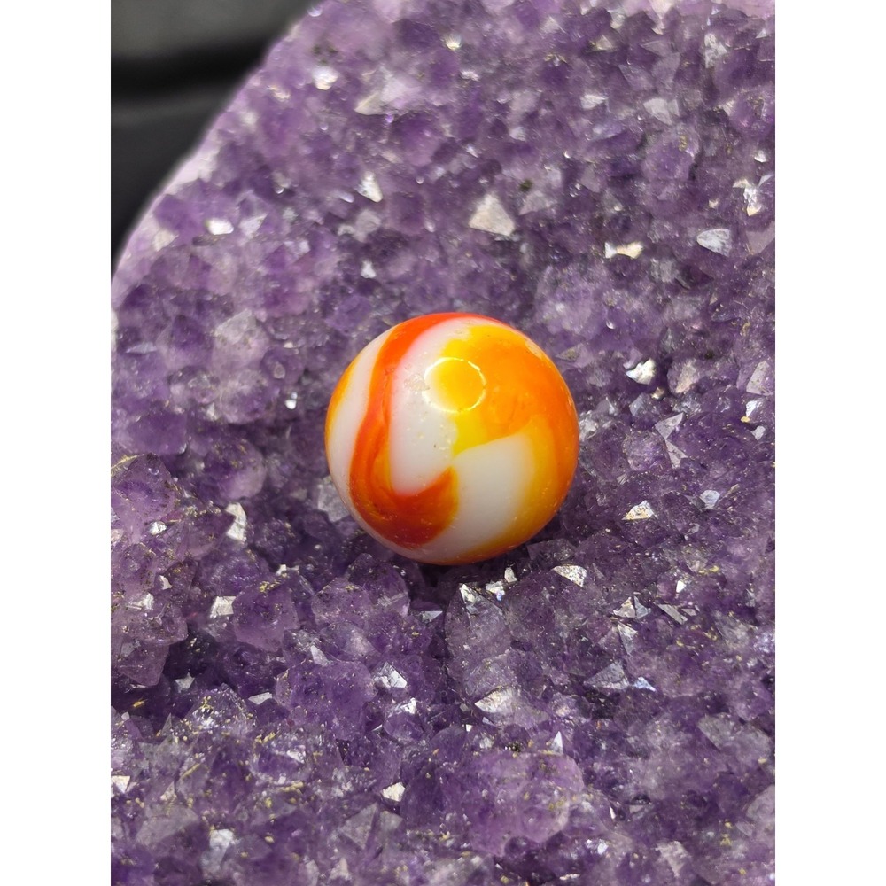 Vintage Peltier Glass NLR Ketchup and Mustard Shooter Marble